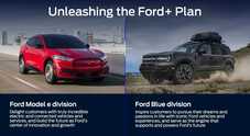 Ford divide attività in due, modelli elettrici e auto termiche. Debutto business unit indipendenti “Ford Model e” e “Ford Blue”
