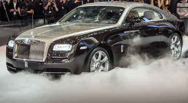 La Rolls Royce Wright durante la spettacolare presentazione al salone di Ginevra