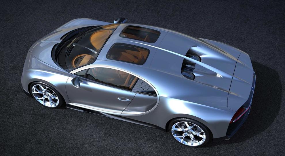 La Bugatti Chiron con il nuovo tetto in vetro Sky View