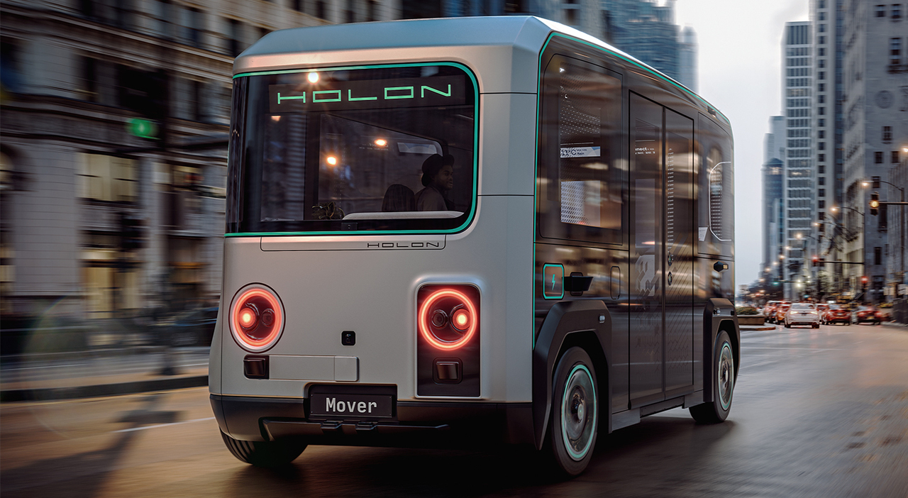 la Holon Benteler, minibus a guida autonoma realizzato con Pininfarina