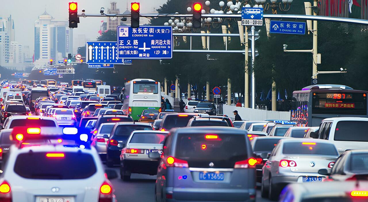 Traffico in una città cinese