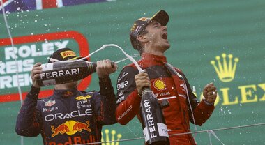 F1, le immagini più belle del trionfo della Ferrari di Leclerc in Austria