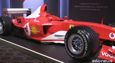 La Ferrari 2003 di Schumacher battuta all'asta per 14,81 milioni